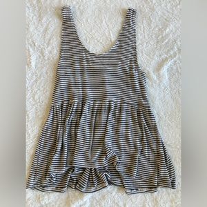 American Eagle Soft & Sexy black and white striped tank top